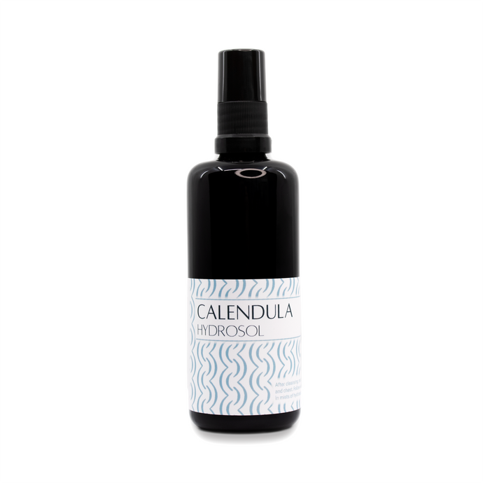 Calendula Hydrosol on a white background