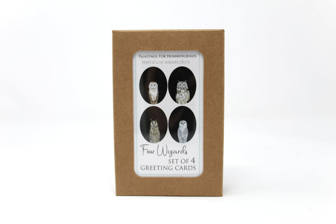 Greeting Cards Set of 4 | Four Wizards