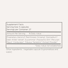 Warrior capsule supplement facts and ingredients: 5 capsules per serving, 27 servings