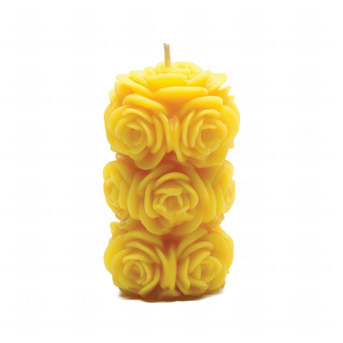 Rose Pillar | Beeswax Candle