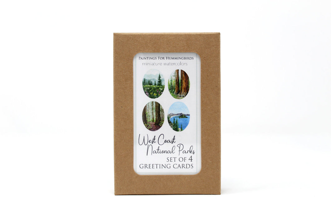 Greeting Cards Set of 4 | West Coast National Parks